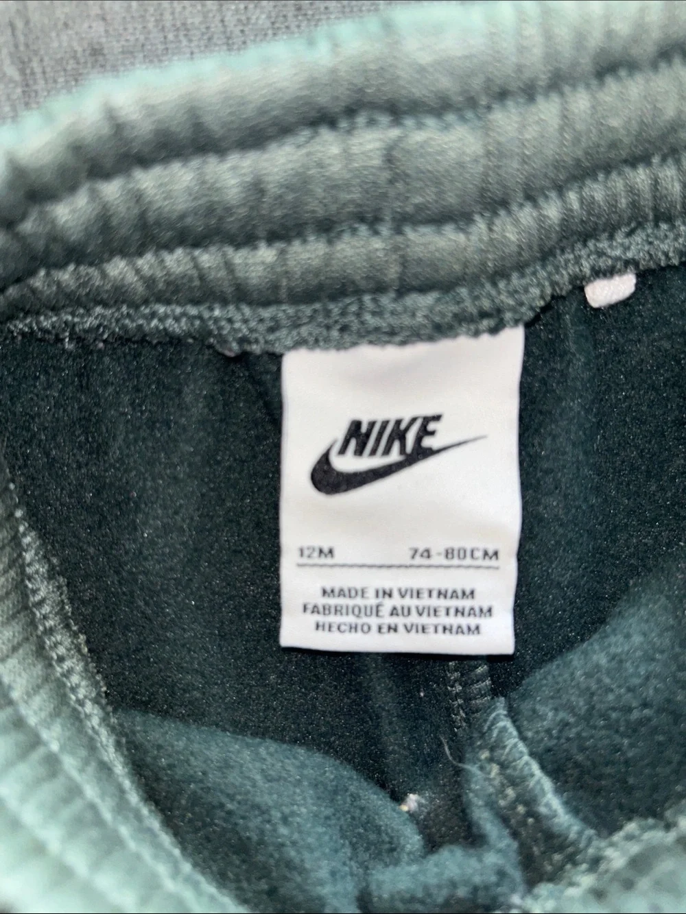 Nike Kids Green Sweatpants with White Logo